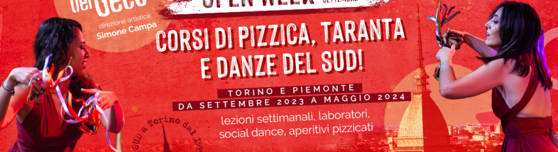 OPEN WEEK Corsi di Pizzica e Danze del Sud 2023/24 ~ TORINO E PIEMONTE!