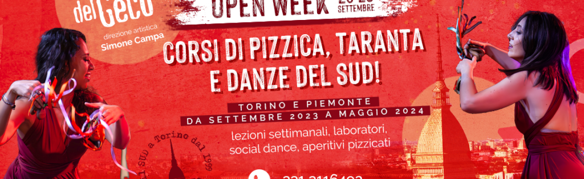 OPEN WEEK Corsi di Pizzica e Danze del Sud 2023/24 ~ TORINO E PIEMONTE!